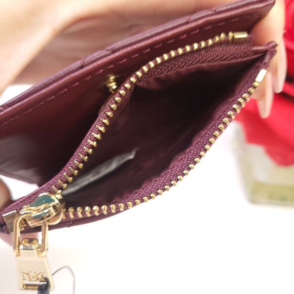 NWT Badgley Mischka Plum Red / Purple Short Bifold Card Wallet - Picture 9 of 9